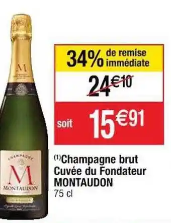 Champagne brut cuvée du fondateur montaudon
