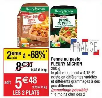 Cora x Carrefour Penne au pesto fleury michon offre