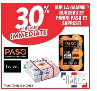 Cora x Carrefour La gamme burgers et panini paso et sapresti offre