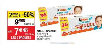 Cora x Carrefour Kinder chocolat offre