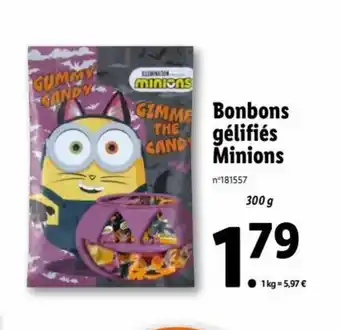 Lidl Bonbons gélifiés Minions offre