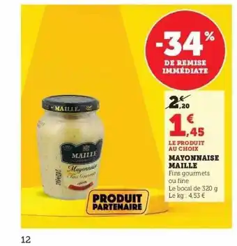 Hyper U Mayonnaise maille offre