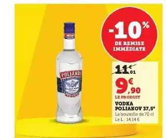 Hyper U Vodka poliakov 37,5° offre
