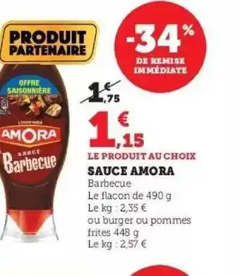 Hyper U Sauce amora offre