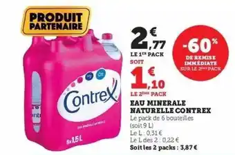 Eau minérale naturelle contrex
