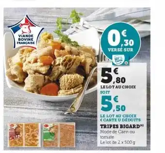 Hyper U Tripes bigard offre