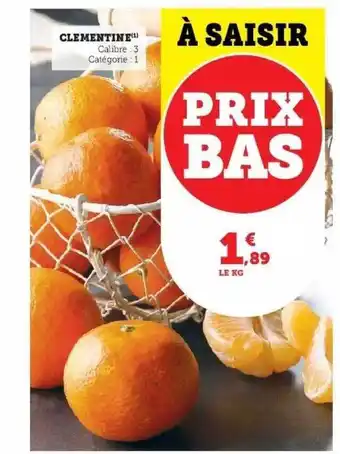 Hyper U Clémentine offre