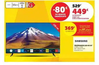 Hyper U Téléviseur led 4k 55 offre