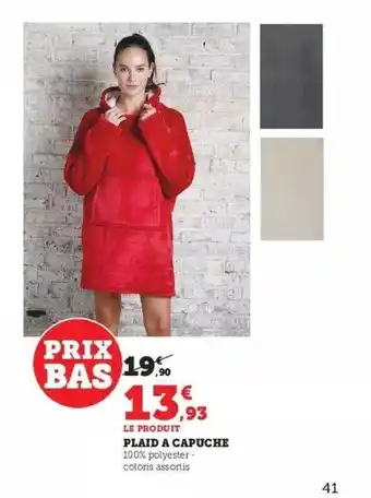 Hyper U Plaid à capuche offre