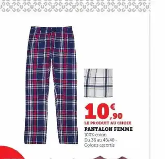 Hyper U Pantalon femme offre