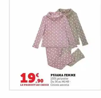 Hyper U Pyjama femme offre