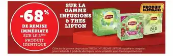 Hyper U La gamme infusions & thés lipton offre