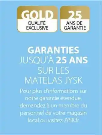 JYSK Les matelas jysk offre