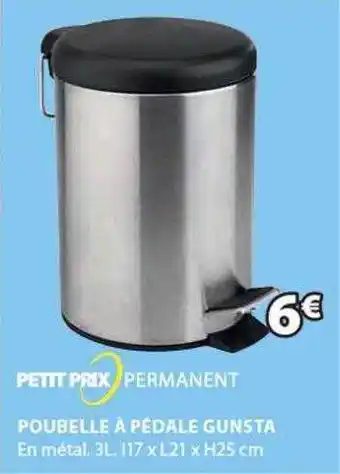 JYSK Poubelle à pédale gunsta offre