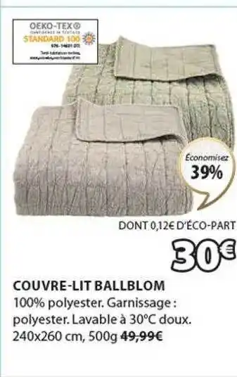JYSK Couvre-lit ballblom offre