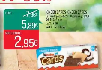 Match Kinder cards kinder cards offre