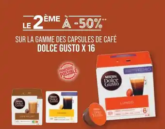 Match La gamme des capsules de café dolce gusto x16 offre