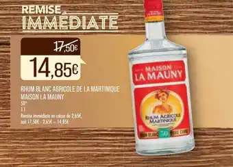 Match Rhum blanc agricole de la martinique maison la mauny offre