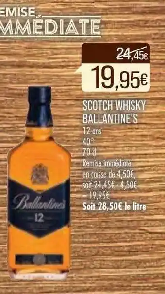 Match Scotch whisky ballantine's offre