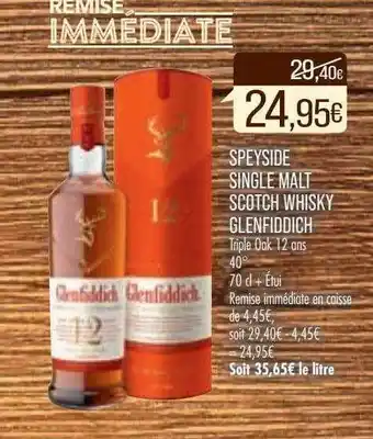 Speyside single malt scotch whisky glenfiddich