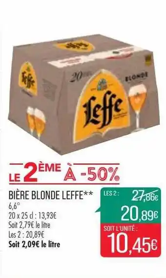 Match Bière blonde leffe offre