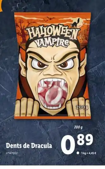 Lidl Dents De Dracula offre