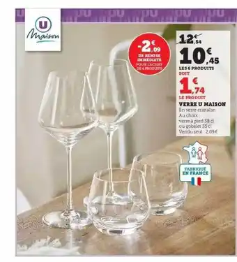 Hyper U Verre u maison offre