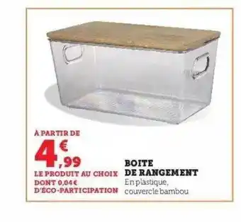 Hyper U Boîte de rangement offre