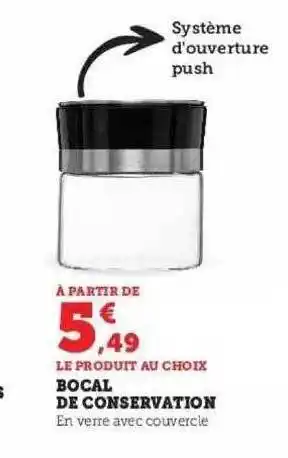 Hyper U Bocal de conservation offre
