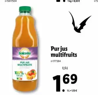 Lidl Pur Jus Multifruits offre