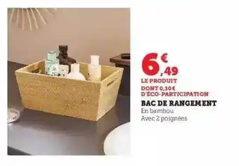 Hyper U Bac de rangement offre