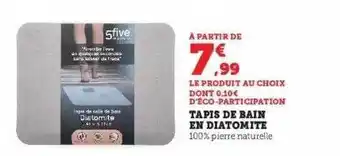 Hyper U Tapis de bain en diatomite offre