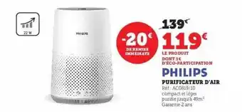 Hyper U Purificateur d'air philips offre