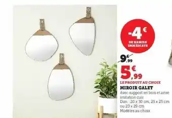 Hyper U Miroir galet offre