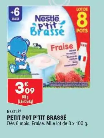 ALDI Petit pot p'tit brassé nestlé offre