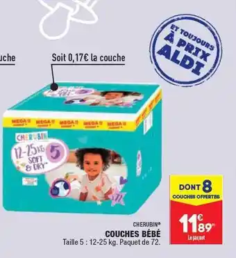 ALDI Couches bébé cherubin offre