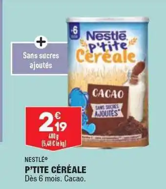ALDI P'tite céréale nestlé offre