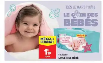 ALDI Lingettes bébé cherubin offre