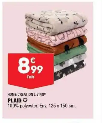 ALDI Plaid home création living offre
