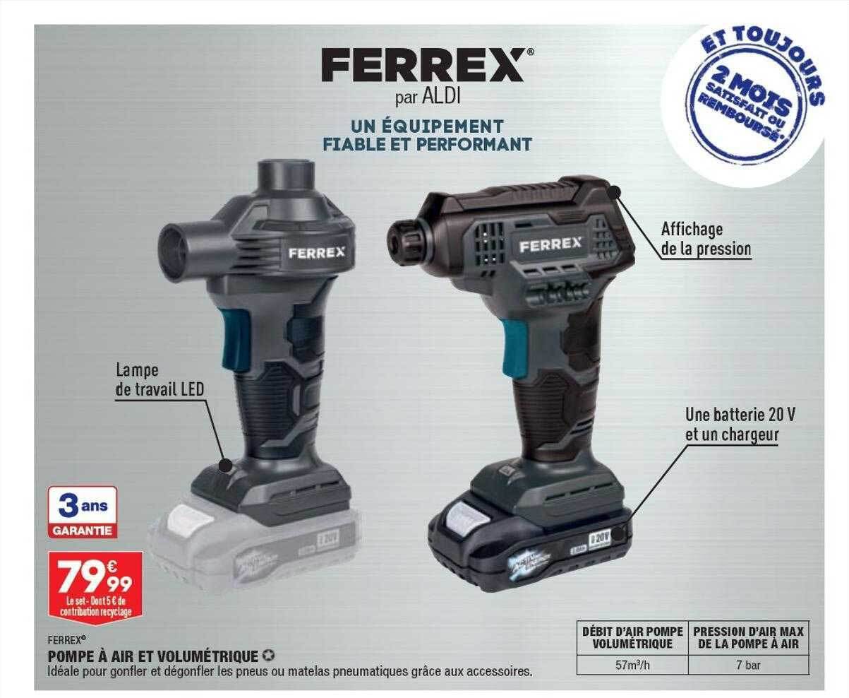 Promo Pompe à air et volumétrique ferrex chez ALDI