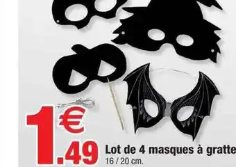 Bazarland Lot de 4 masques à gratter offre