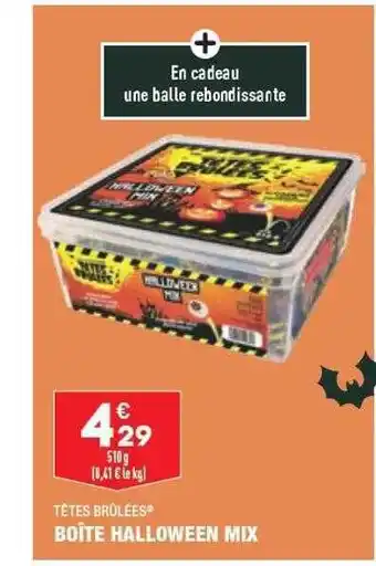 ALDI Boîte halloween mix têtes brûlées offre