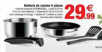 Bazarland Batterie de cuisine 5 pièces offre