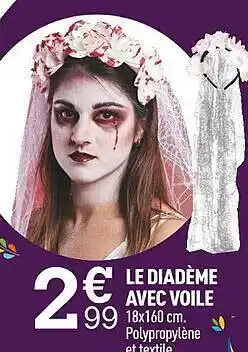 Centrakor Le diadème avec voile offre