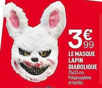 Centrakor Le masque lapin diabolique offre