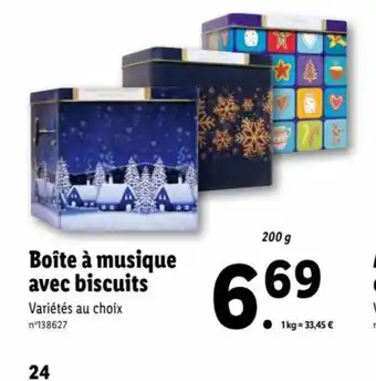 Lidl Boite A Musique Avec Biscuits offre