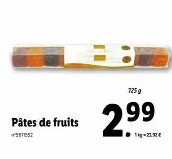 Lidl Pates De Fruits offre