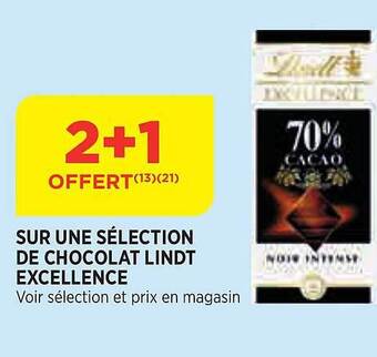 Maximarché Chocolat lindt excellence offre