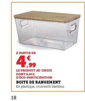 Super U Boîte de rangement offre