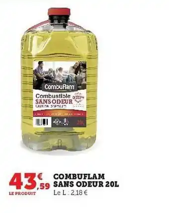 Super U Combuflam sans odeur 20 l offre